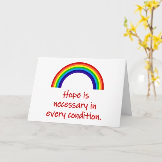 Hoop is noodzakelijk kaart (Gele Bloem)