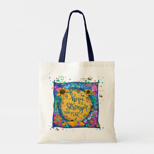 Hoop is sterker dan angst Inspirivity Canvas tas (Achterkant)