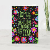 Hoop is sterker dan angst kaart (Voorkant)