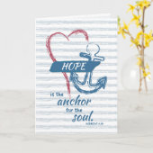 Hoop is verankeren met hart, religieuze aanmoedigi kaart (Gele Bloem)