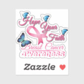 Hoop je geloof (borstkankerbewustzijn) sticker (Vel)