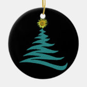 Hoop kerstboomversiering - Ronde Keramisch Ornament (Voorkant)