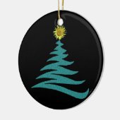 Hoop kerstboomversiering - Ronde Keramisch Ornament (Links)
