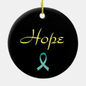 Hoop kerstboomversiering - Ronde Keramisch Ornament (Achterkant)