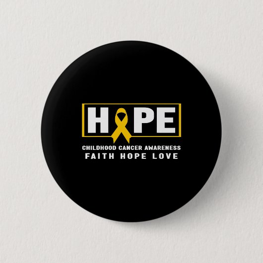 Hoop Kinderkanker - Bewustzijn kinderkanker Ronde Button 5,7 Cm (Voorkant)