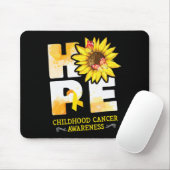 Hoop Kindertijd Kanker Bewustzijn Bloemen Muismat (Met muis)