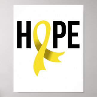 Hoop Kindertijd Kanker Bewustzijn Maand Gouden Lin Poster