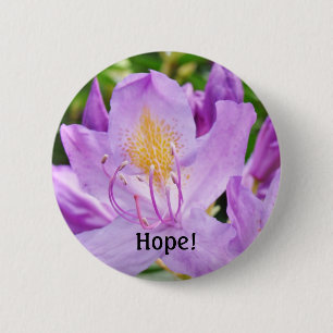 Hoop! knoppen Paarse Rododendrons Bloemen Ronde Button 5,7 Cm