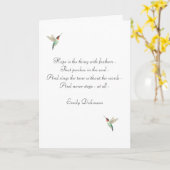 Hoop Kolibrie met robijnkeelkolibrie Kaart (Gele Bloem)