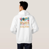 Hoop leidt tot revoluties. hoodie (Achterkant volledig)