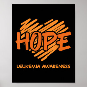 Hoop Leukemie Bewustzijn Leukemie Kanker Motivatie Poster