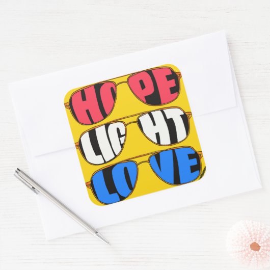 Hoop Licht Liefde Biden Sticker (Envelop)