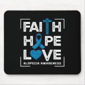 Hoop Liefde Alopecia Bewustzijn 1 Muismat (Voorkant)