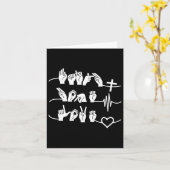 Hoop Liefde - Christelijke Religie Hartslag Cross  Kaart (Gele Bloem)