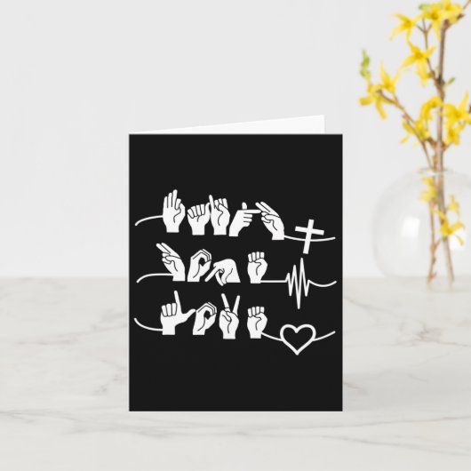 Hoop Liefde - Christelijke Religie Hartslag Cross  Kaart (Gele Bloem)
