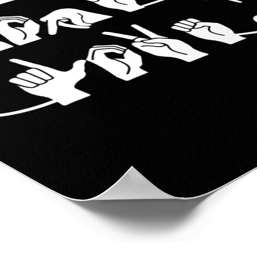 Hoop Liefde - Christelijke Religie Hartslag Cross  Poster (Hoek)