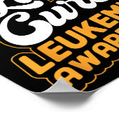 Hoop Liefde Cure Ondersteuning Leukemie Bewustzijn Poster (Hoek)