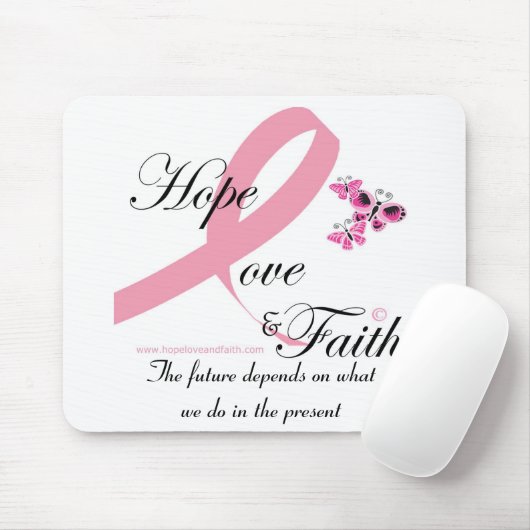 Hoop liefde en geloof mousepad muismat (Met muis)