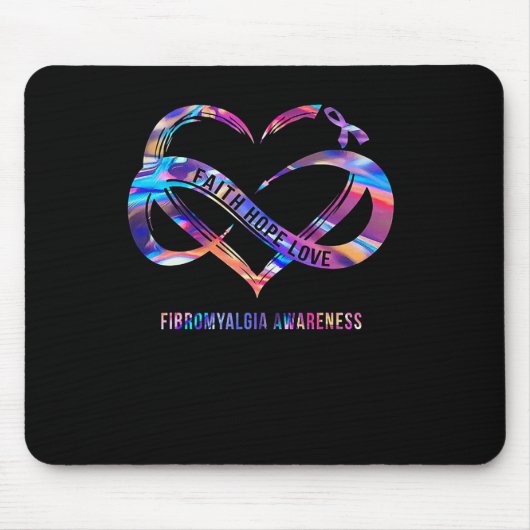 Hoop Liefde Fibromyalgie Bewustzijn 2 Muismat (Voorkant)