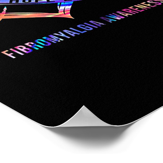 Hoop Liefde Fibromyalgie Bewustzijn 2 Poster (Hoek)