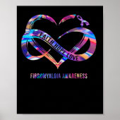 Hoop Liefde Fibromyalgie Bewustzijn 2 Poster (Voorkant)