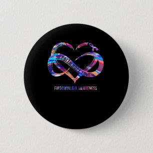 Hoop Liefde Fibromyalgie Bewustzijn 2 Ronde Button 5,7 Cm