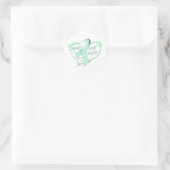 Hoop Liefde Geloof Hart (blauwgroen) Ronde Sticker (Tas)