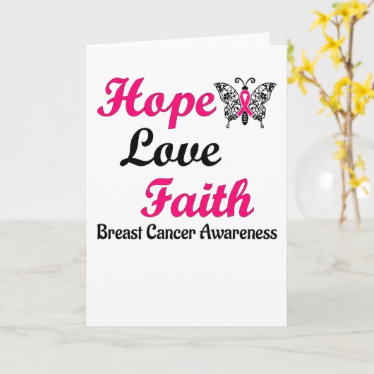 Hoop liefde geloof kaart (Gele Bloem)