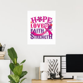 Hoop-Liefde-Geloof-Sterkte Poster