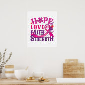 Hoop-Liefde-Geloof-Sterkte Poster (Keuken)