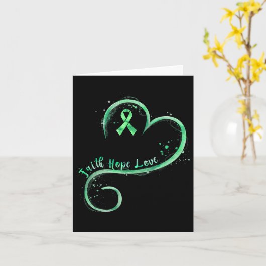 Hoop Liefde Groen Lint Geestelijke Gezondheid Bewu Kaart (Gele Bloem)