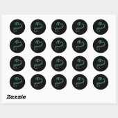 Hoop Liefde Groen Lint Geestelijke Gezondheid Bewu Ronde Sticker (Vel)