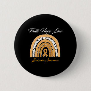Hoop Liefde Leukemie Bewustzijnslint Sinaasappel R Ronde Button 5,7 Cm
