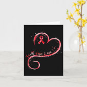 Hoop Liefde Rode Ribbon Hartziekte Bewustzijn Kaart (Gele Bloem)