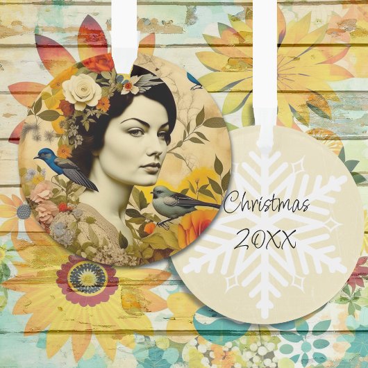 Hoop, Liefde, Schoonheid, Droom Vintage Dame Ornament