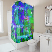 Hoop - Liefde - Vrede - Vriendelijkheid Douchegord Douchegordijn (In situ)