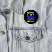 Hoop Liefde Wereld Down Syndroom Dag Vrouwen Kinde Ronde Button 5,7 Cm (In situ)