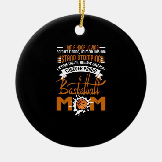Hoop liefhebbend zoekmachine Uniform Basketball Ma Keramisch Ornament (Voorkant)