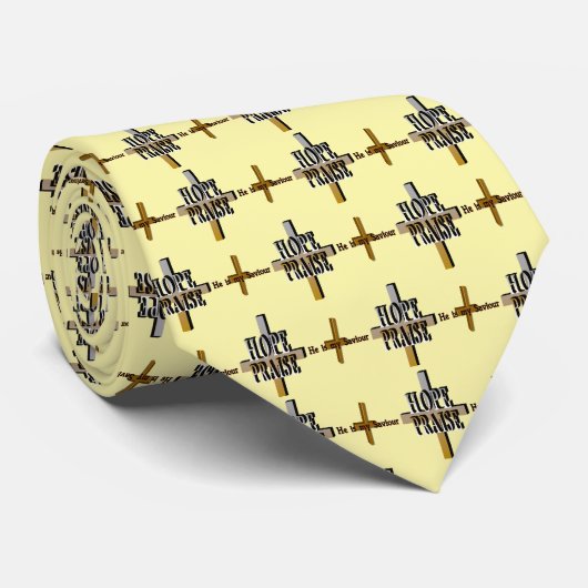 Hoop-lof-hij is mijn redder stropdas (Opgerold)