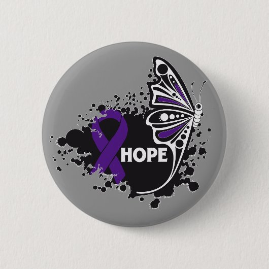 Hoop Lupus Vlinder Ronde Button 5,7 Cm (Voorkant)