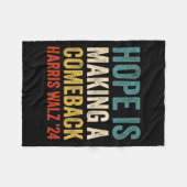 Hoop maakt comeback bij Kamala Harris Tim Wheime Fleece Deken (Voorkant (Horizontaal))