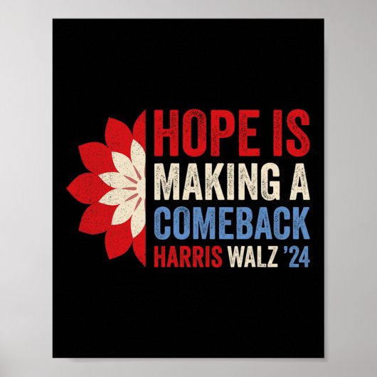 Hoop maakt een comeback Kamala Harris Tim Wheime Poster (Voorkant)