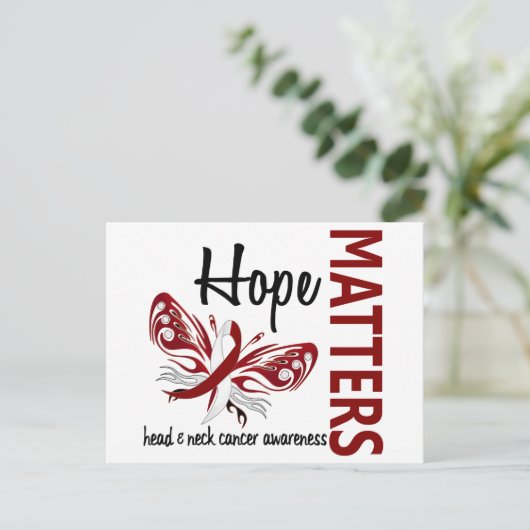 Hoop maakt vlinderkop en nekkanker belangrijk briefkaart (Staand voorkant)