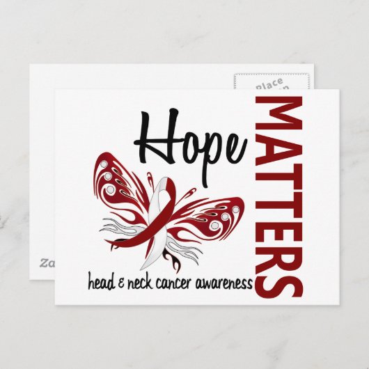 Hoop maakt vlinderkop en nekkanker belangrijk briefkaart (Voorkant / Achterkant)