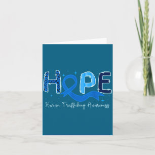 Hoop Mensenhandel Awareness Blauwe Lint  Kaart