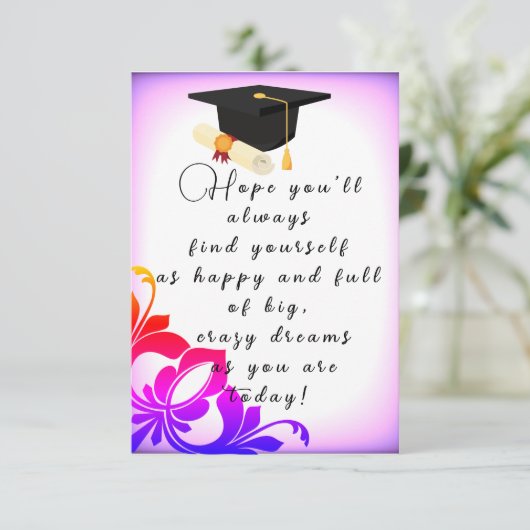Hoop met Afstuderen Kaart (Staand voorkant)