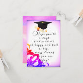 Hoop met Afstuderen Kaart (Voorkant / Achterkant in situ)