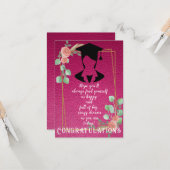 Hoop met Afstuderen Kaart (Voorkant / Achterkant in situ)