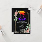 Hoop met Afstuderen Kaart (Voorkant / Achterkant in situ)