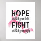 Hoop met al je hartkanker poster (Voorkant)